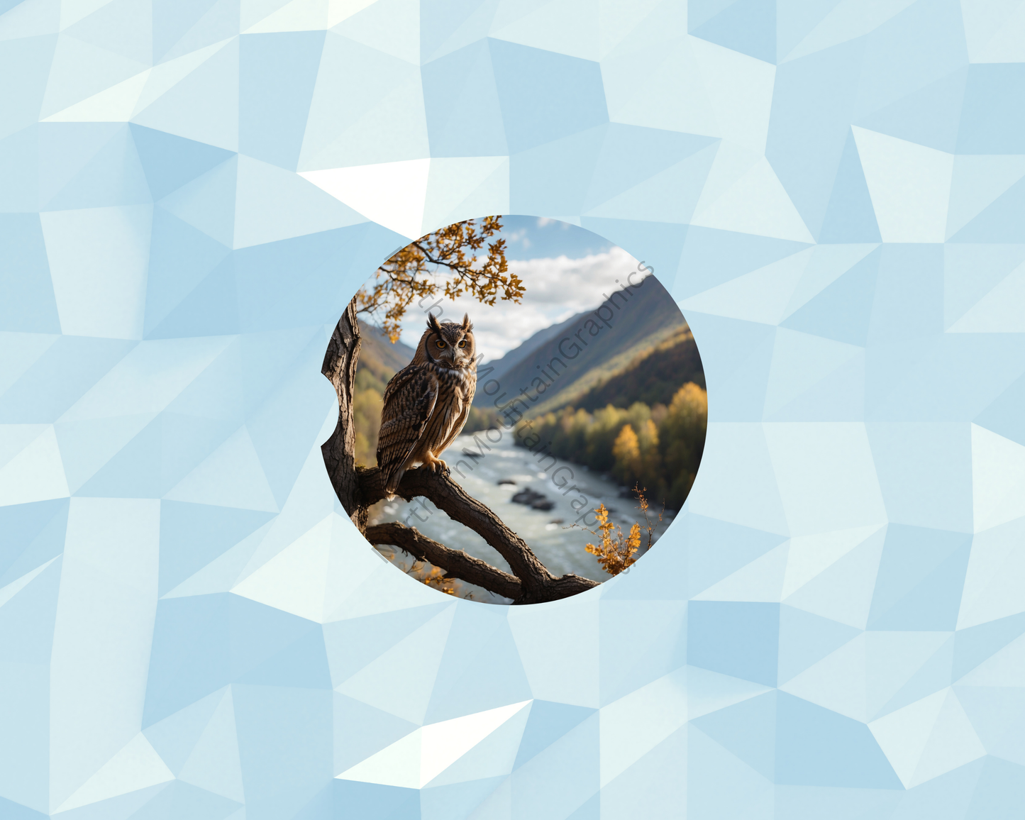 River Valley Lookout with Owl Car Coaster