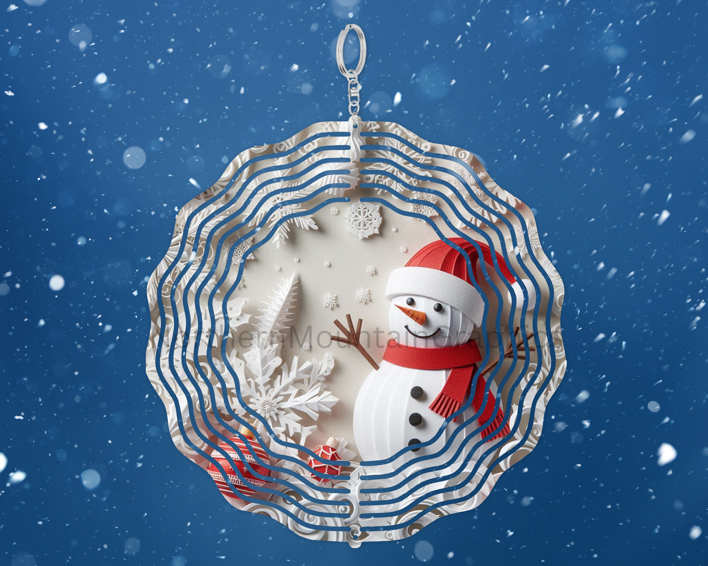 Snowman in swirls Wind Spinner
