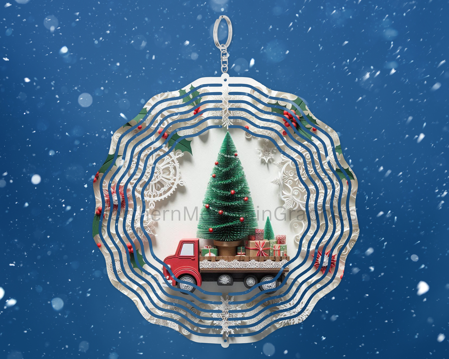 Truck with tree Wind Spinner