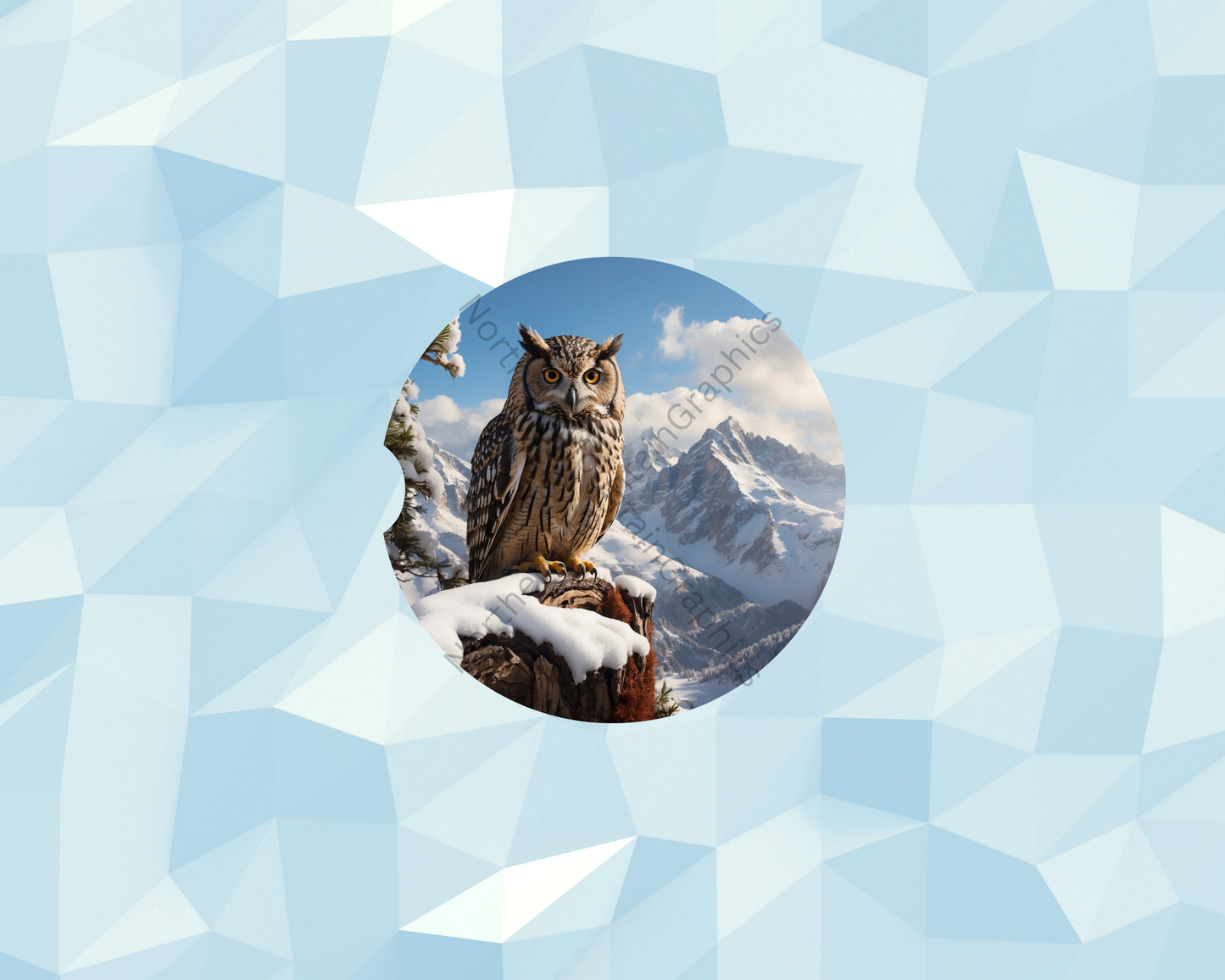 Mountain Peak Owl Car Coaster