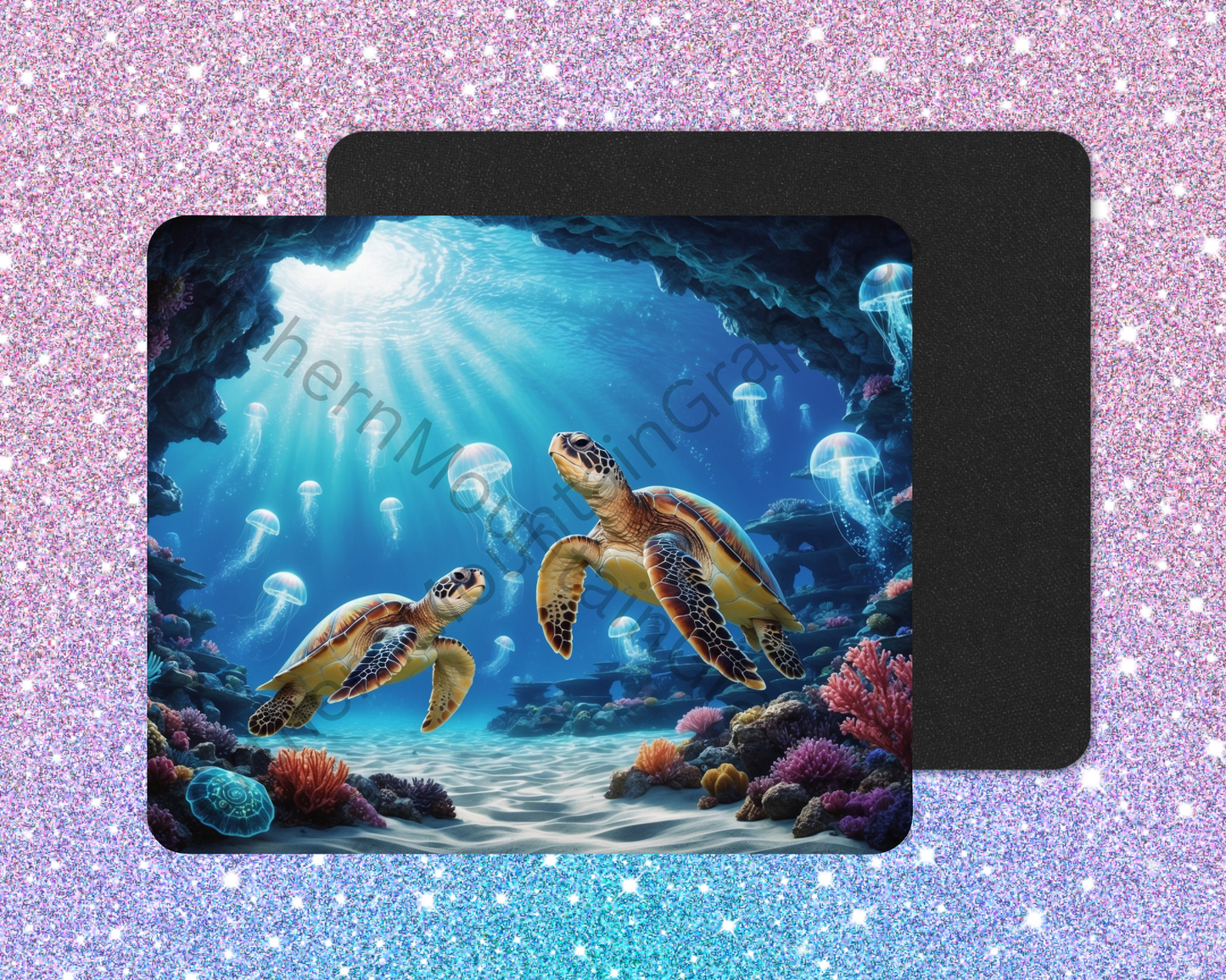 Jellyfish Cave Sea Turtle Explorers Mouse Pad