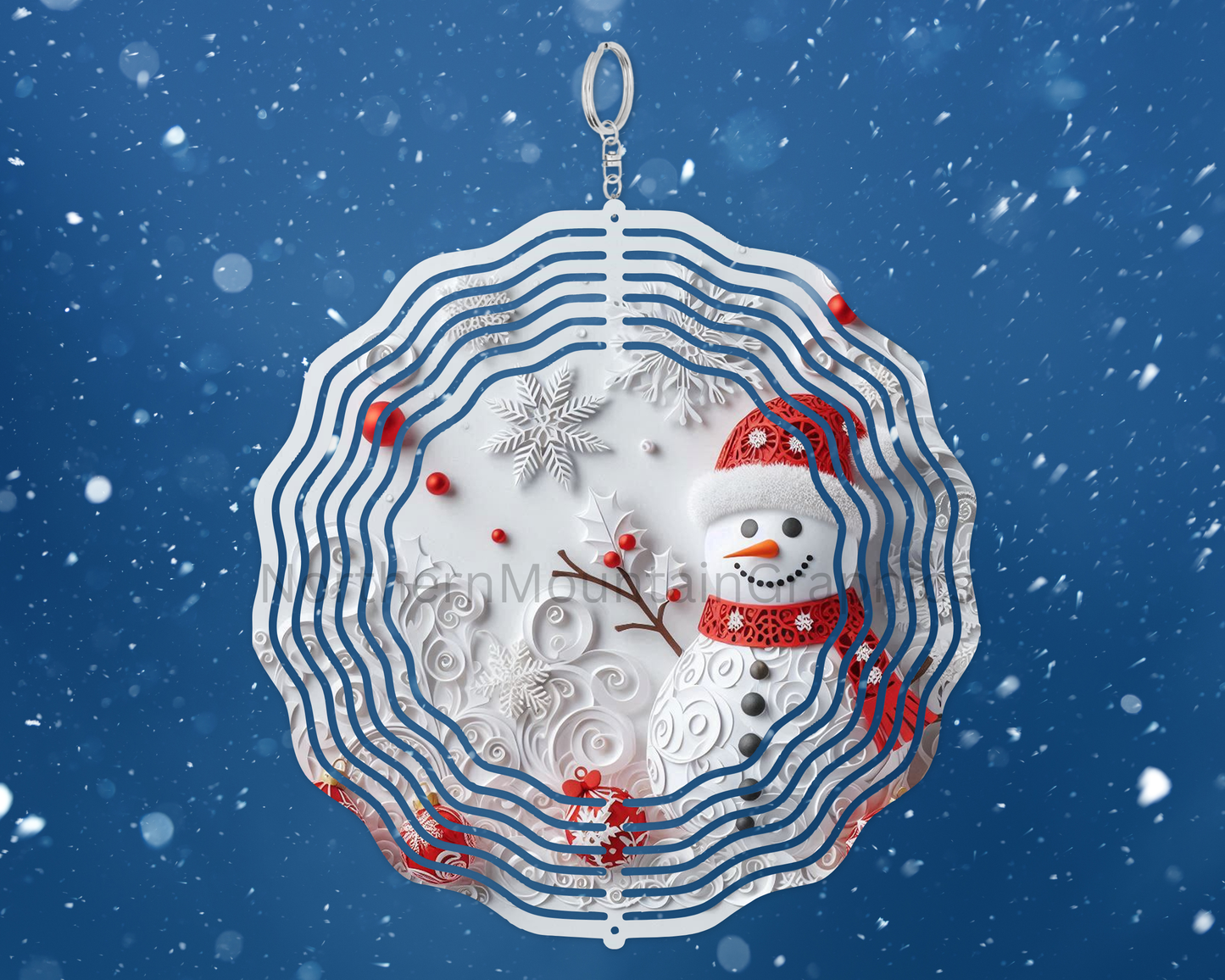 Snowman in Red Wind Spinner