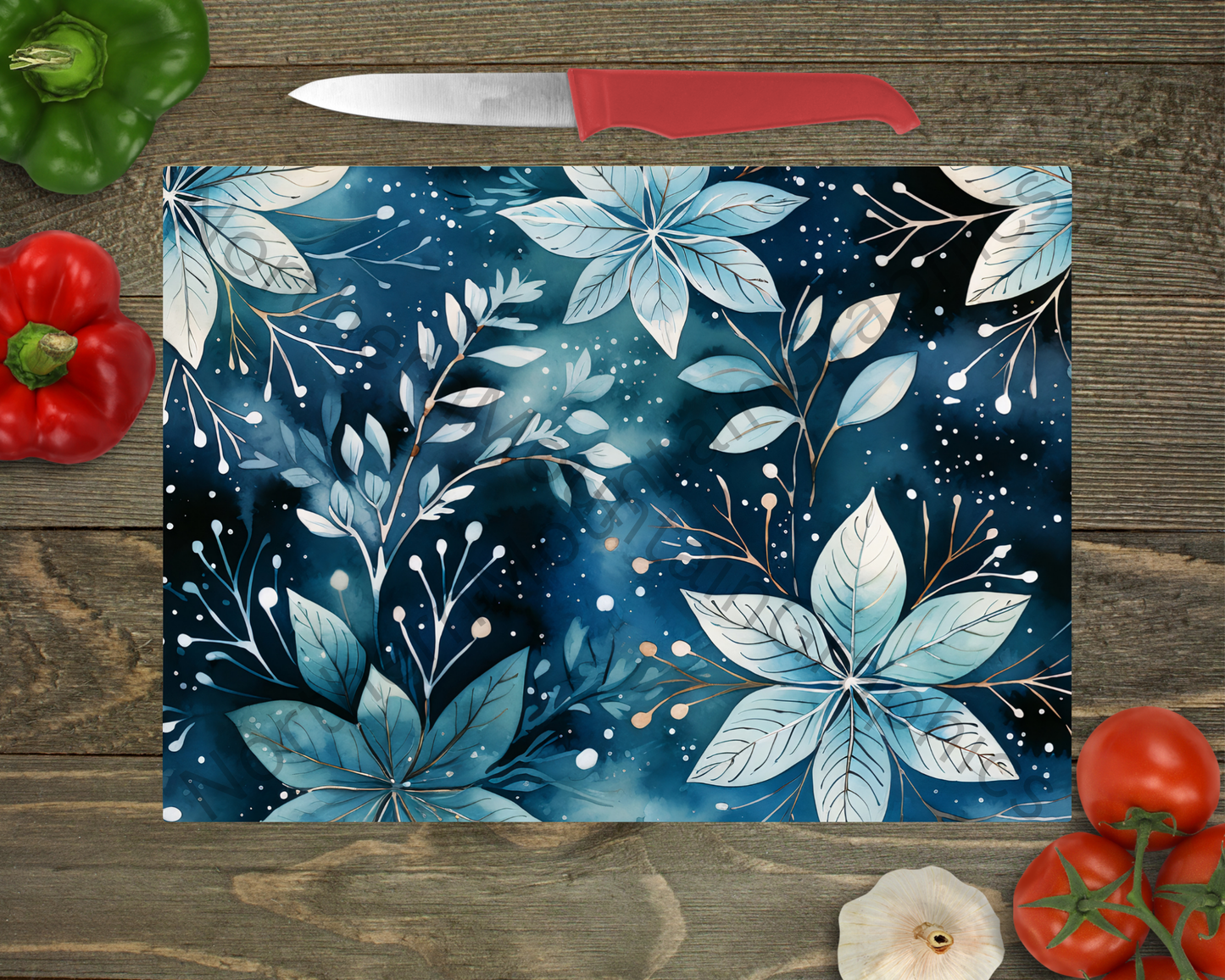 Glass Cutting Board Christmas