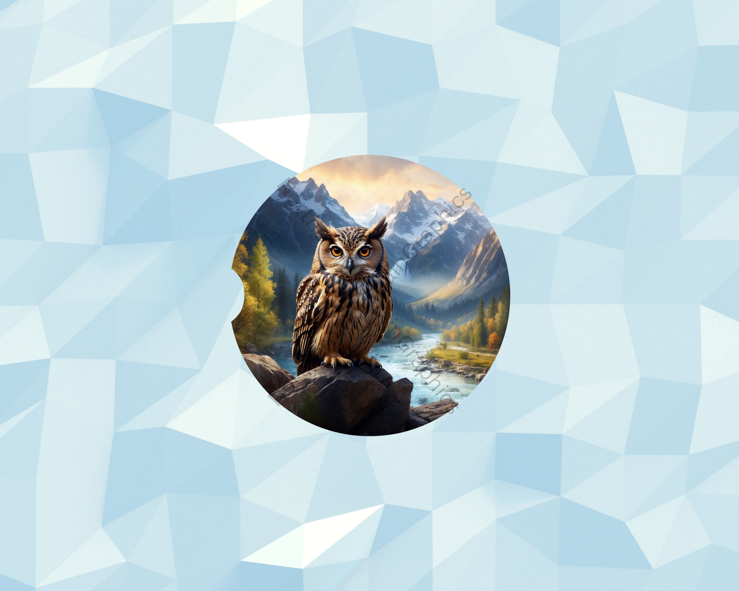 Lunar Wings Unleashed Owl Car Coaster