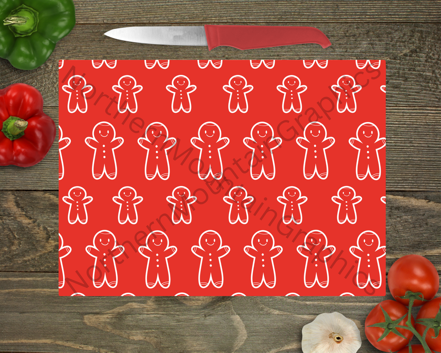 Glass Cutting Board Christmas