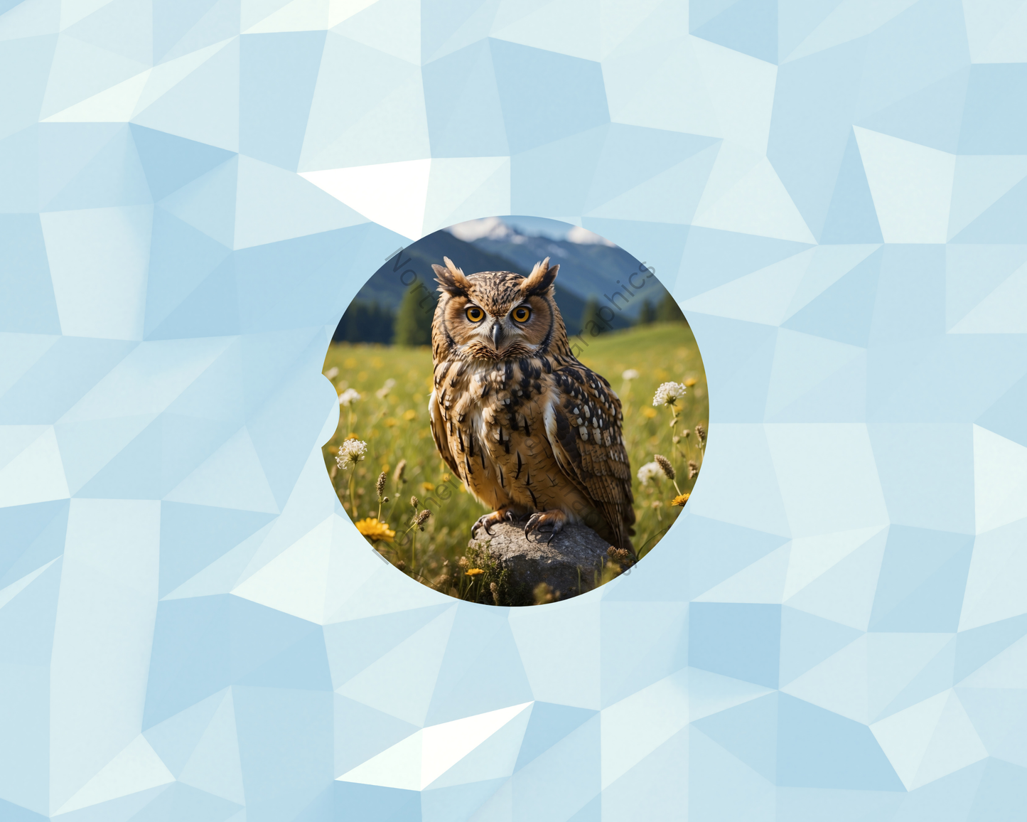 Meadow Stone Owl Car Coaster