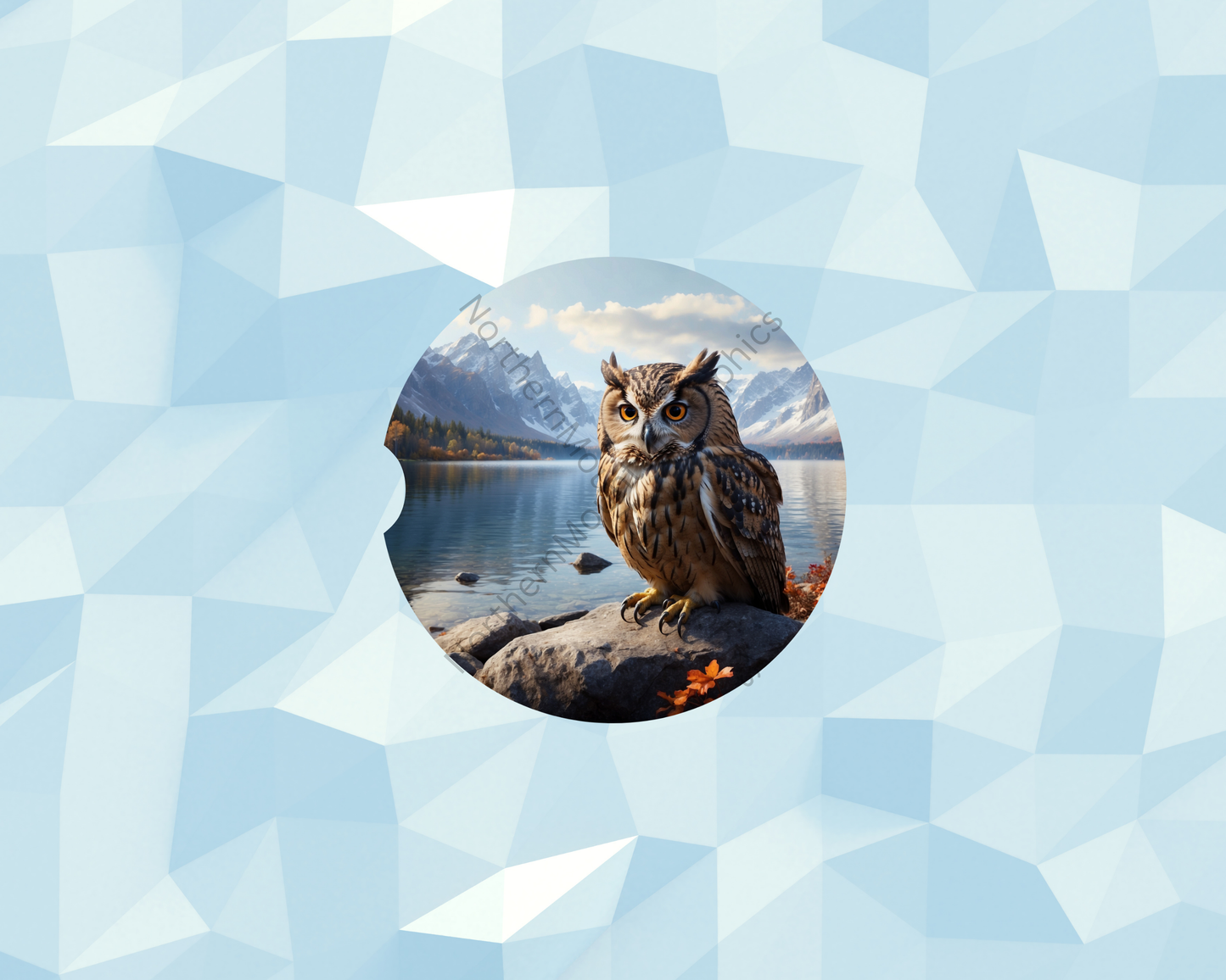 Mountain Lake Owl Car Coaster