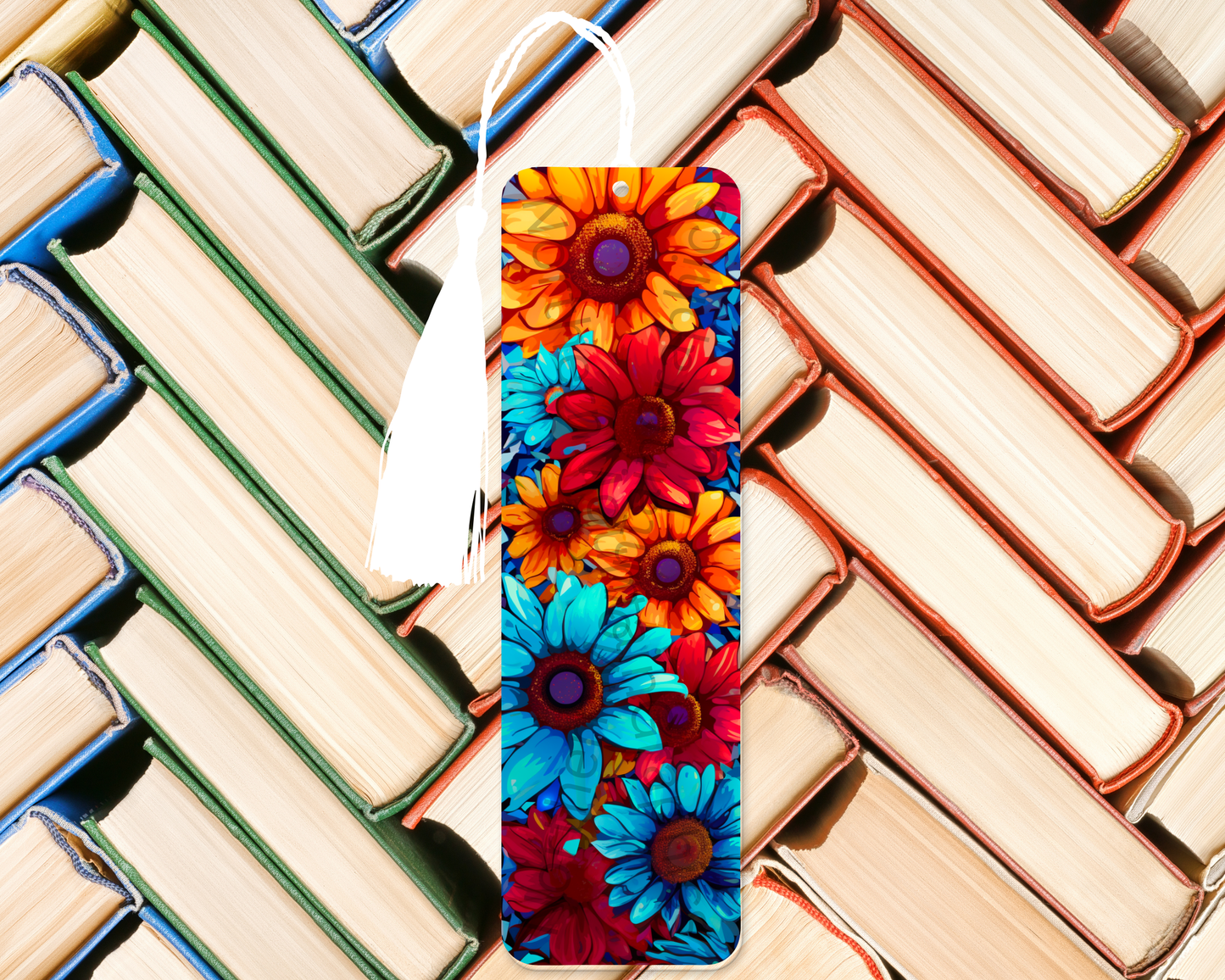 Vibrant Colorful Daisy Bookmark