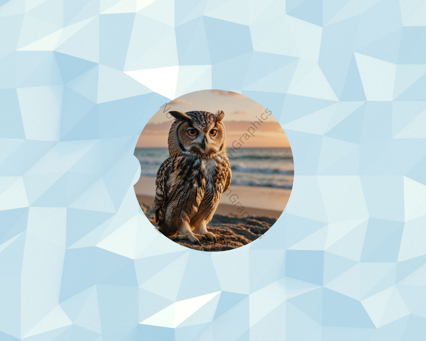 Golden Beach Owl Car Coaster