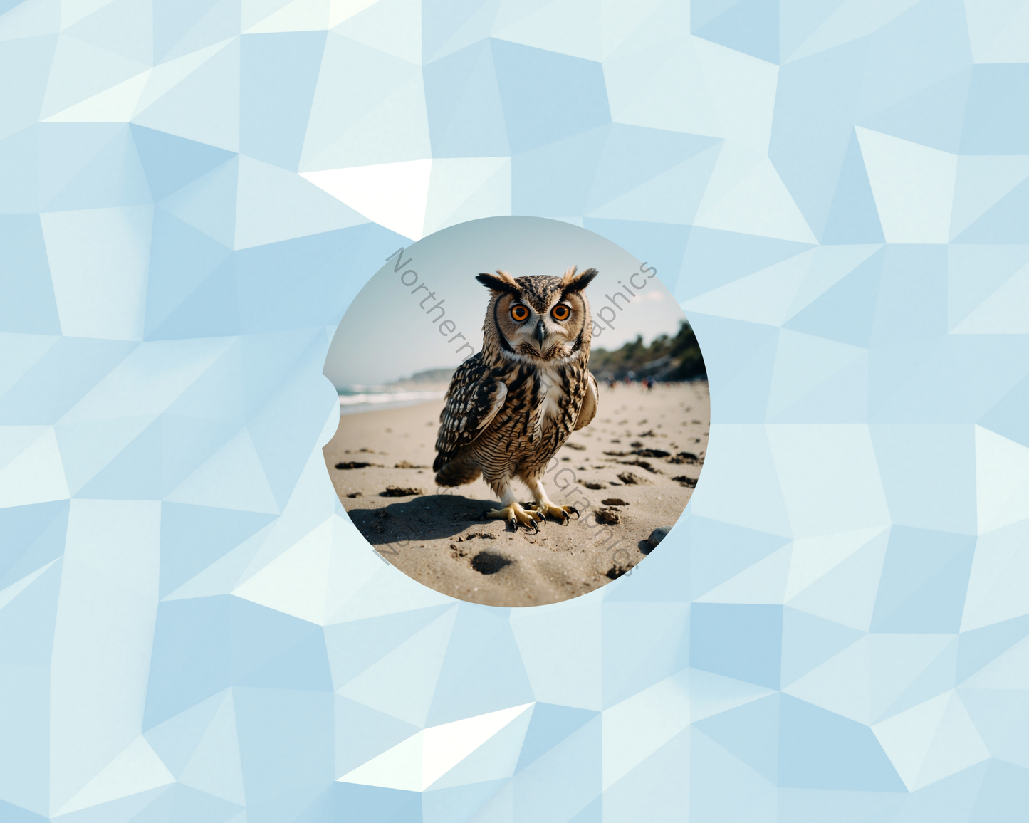 Ocean Breeze Owl Car Coaster