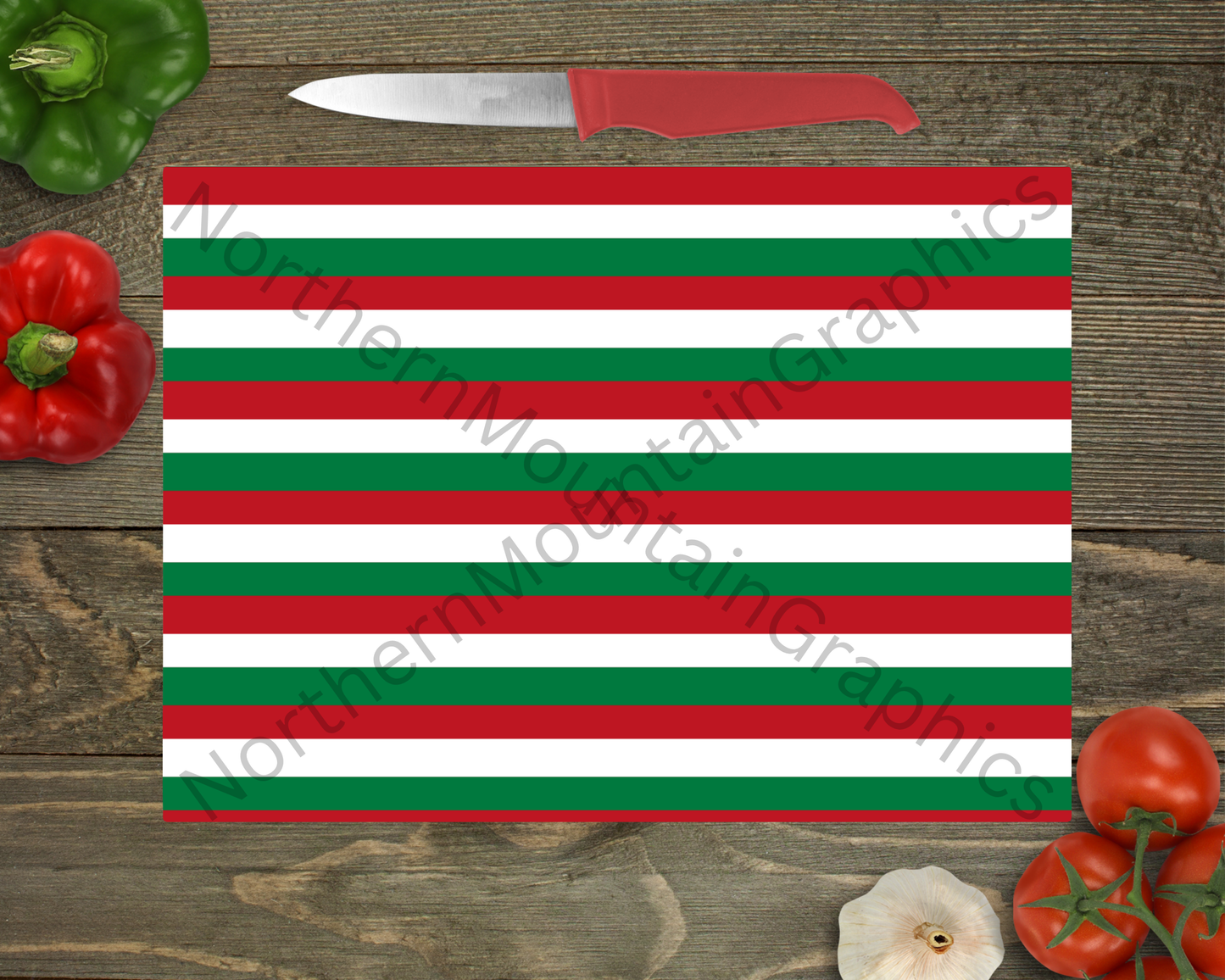 Glass Cutting Board Christmas