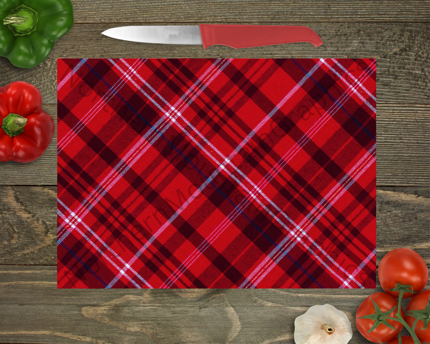 Glass Cutting Board Christmas