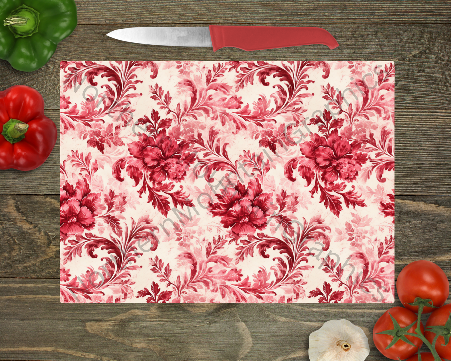 Glass Cutting Board Christmas