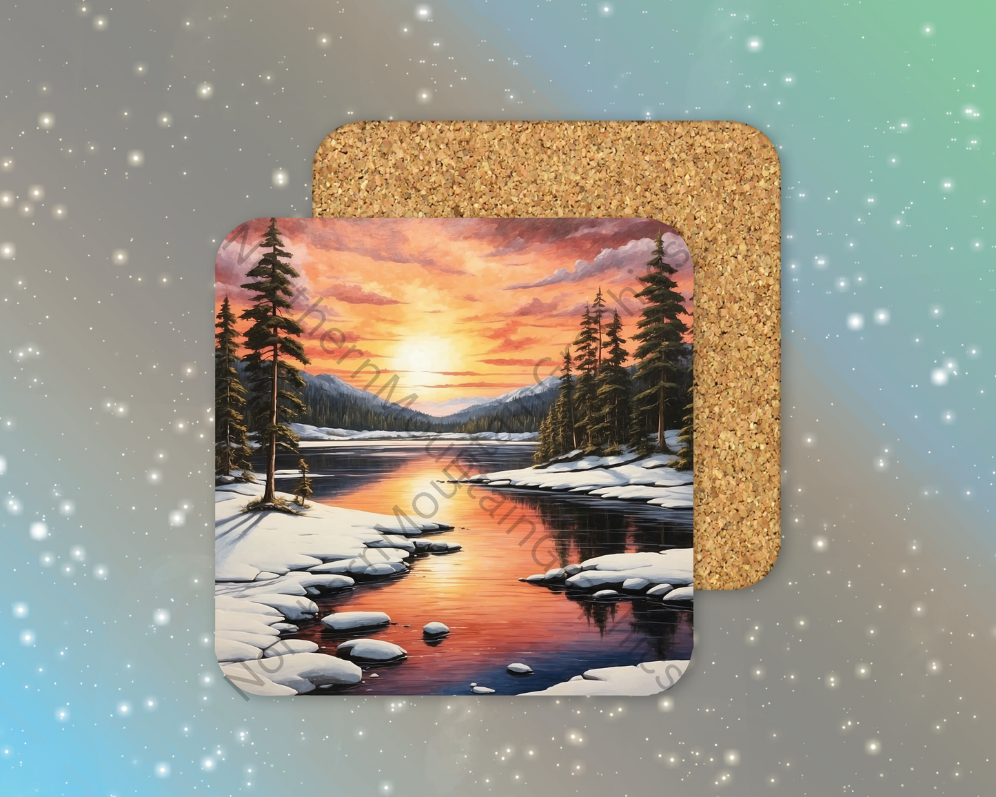 Embers of Winter Winter Square Coaster