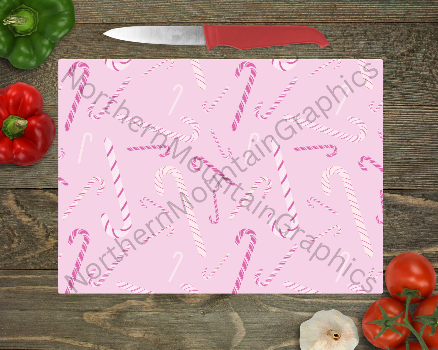 Glass Cutting Board Christmas