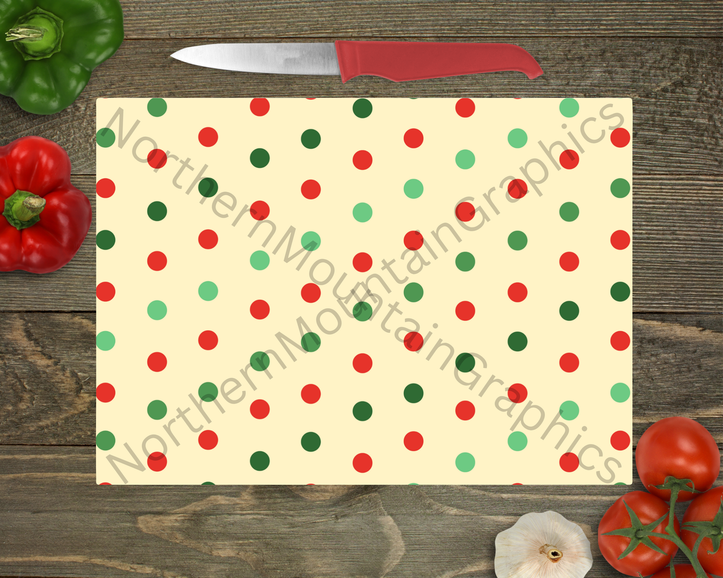 Glass Cutting Board Christmas