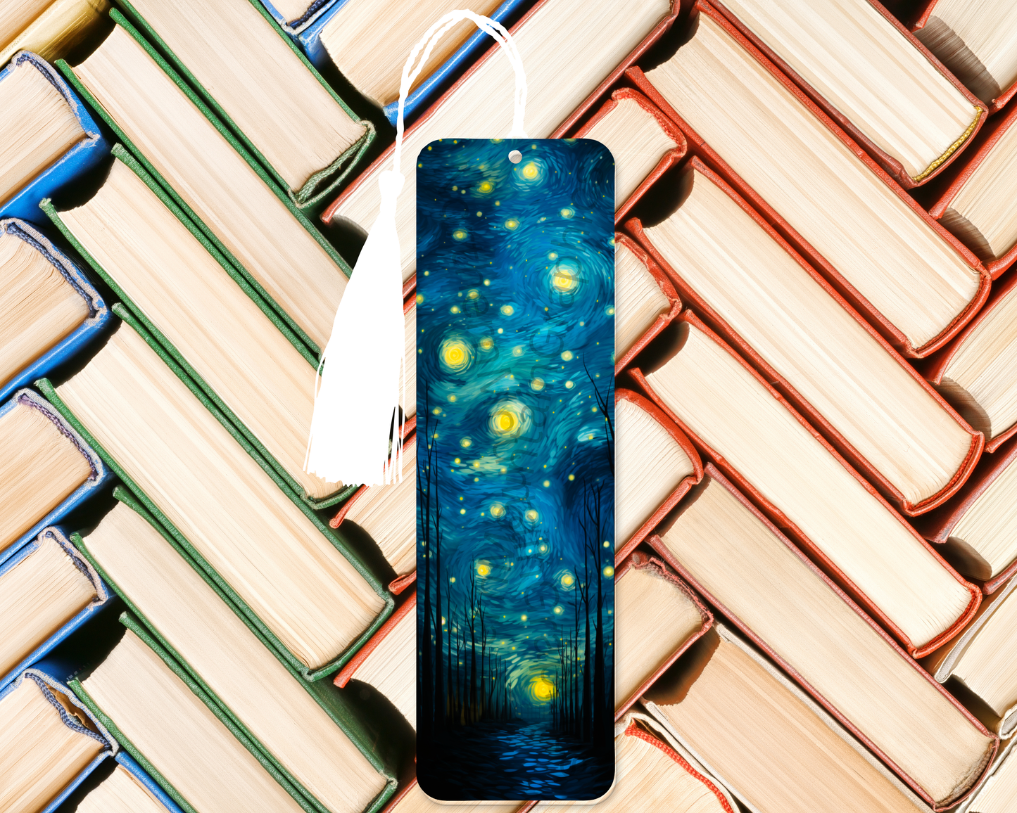 Starry Night Forest Bookmark