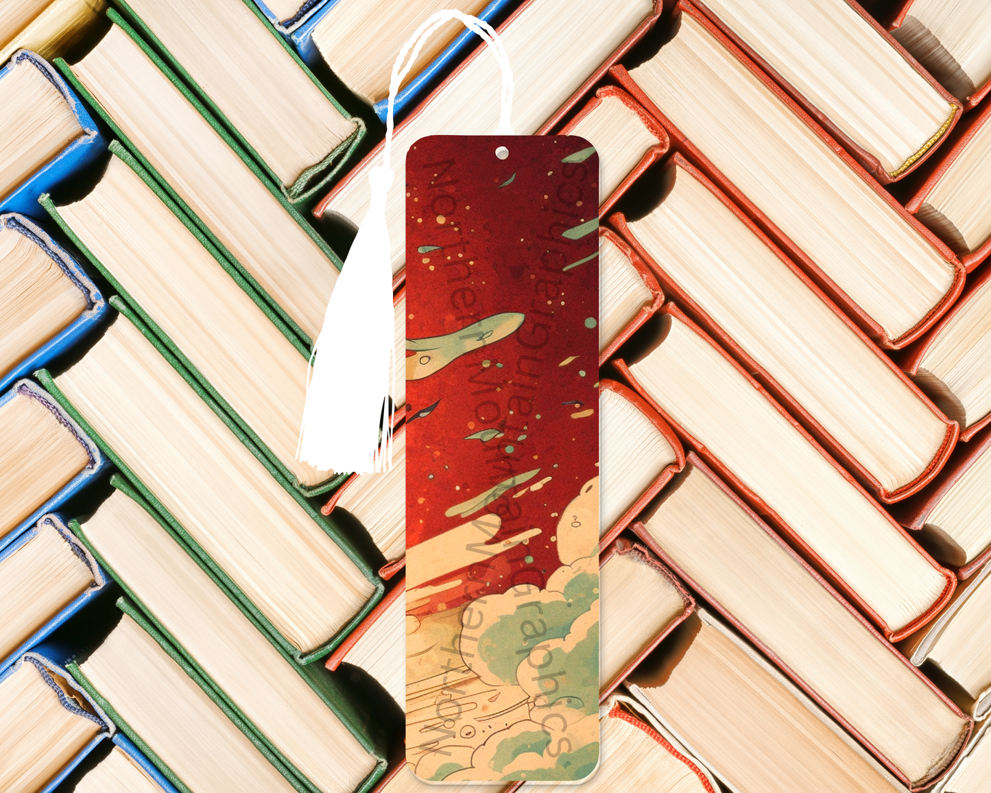 Retro Space Battle Bookmark