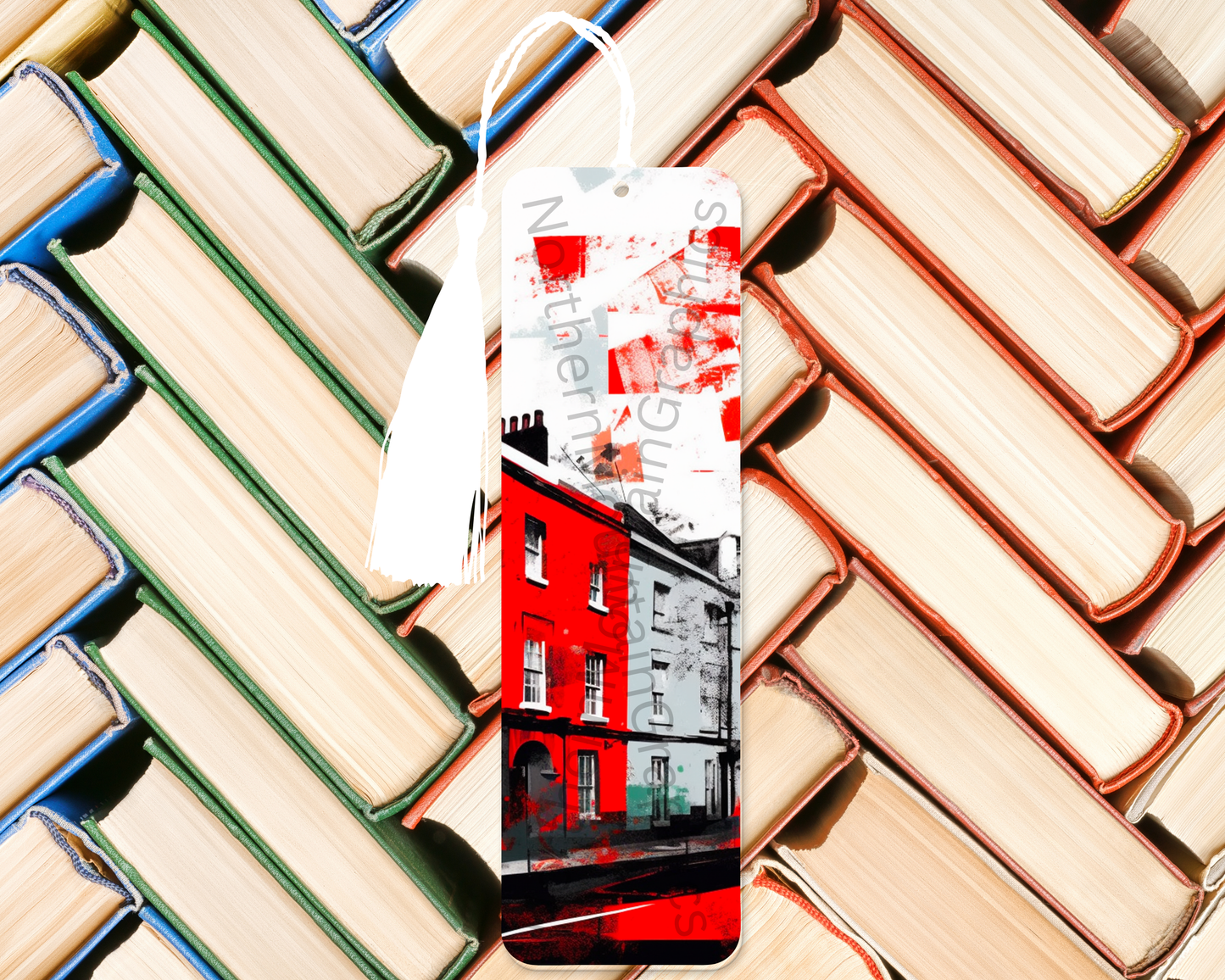 Red Urban Street Bookmark