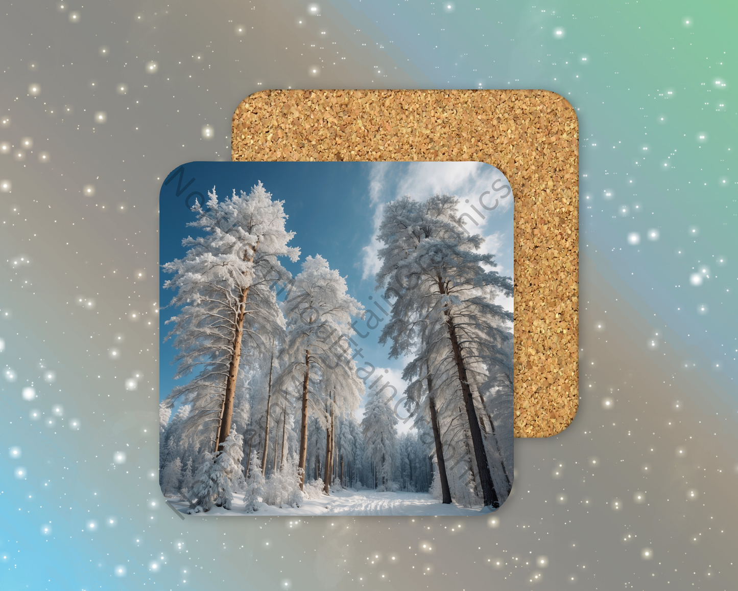 Giants of the Winter Forest Winter Square Coaster