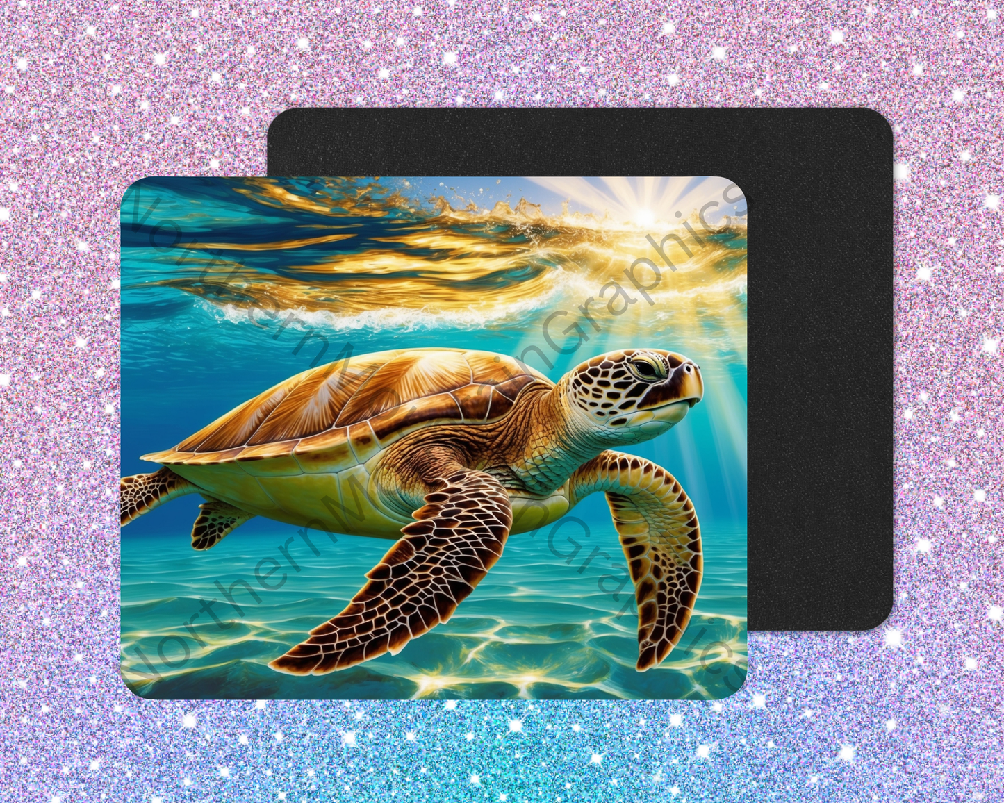 Shallow Water Sea Turtle Wanderer Mouse Pad