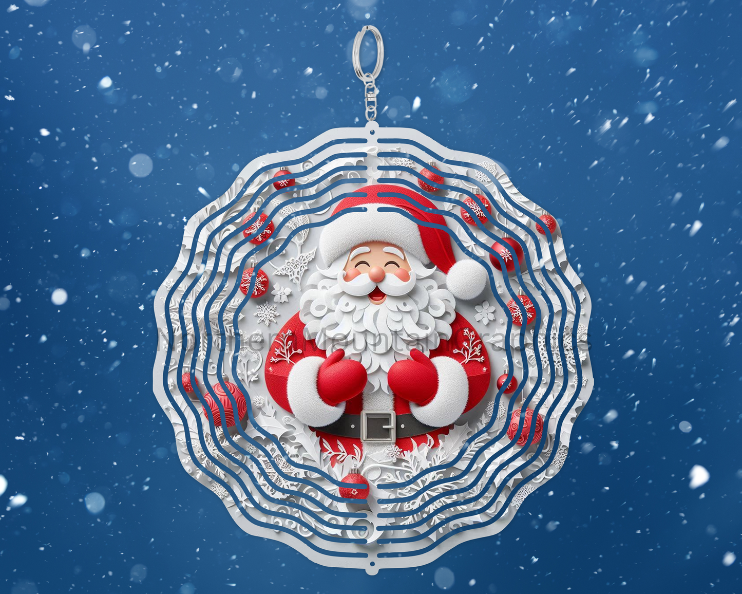 Festive Santa Circle Wind Spinner