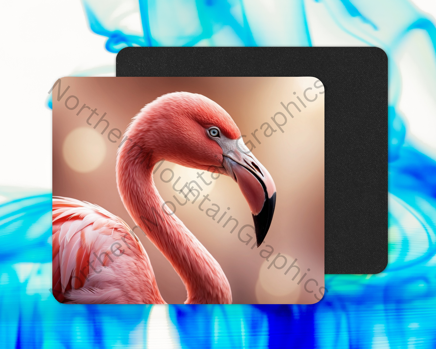 Blush Pink Flamingo Mouse Pad
