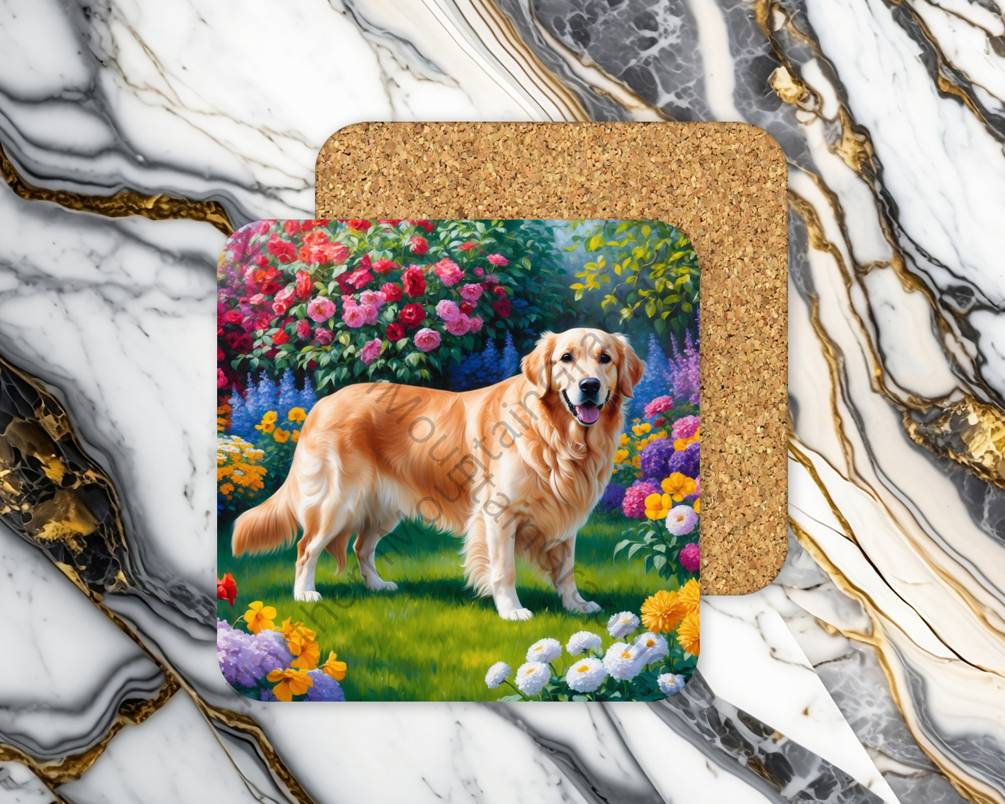Square Coaster Dog