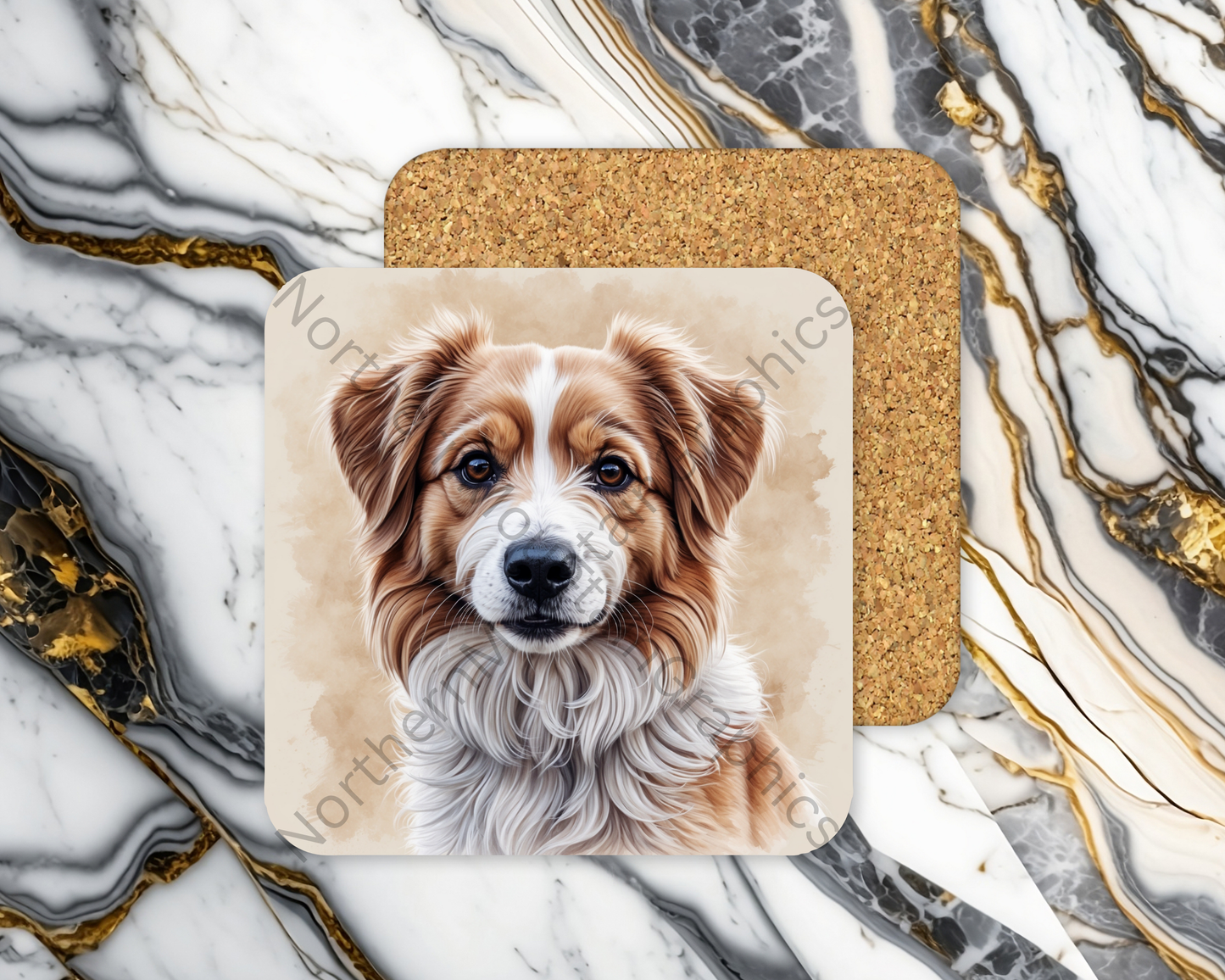 Square Coaster Dog