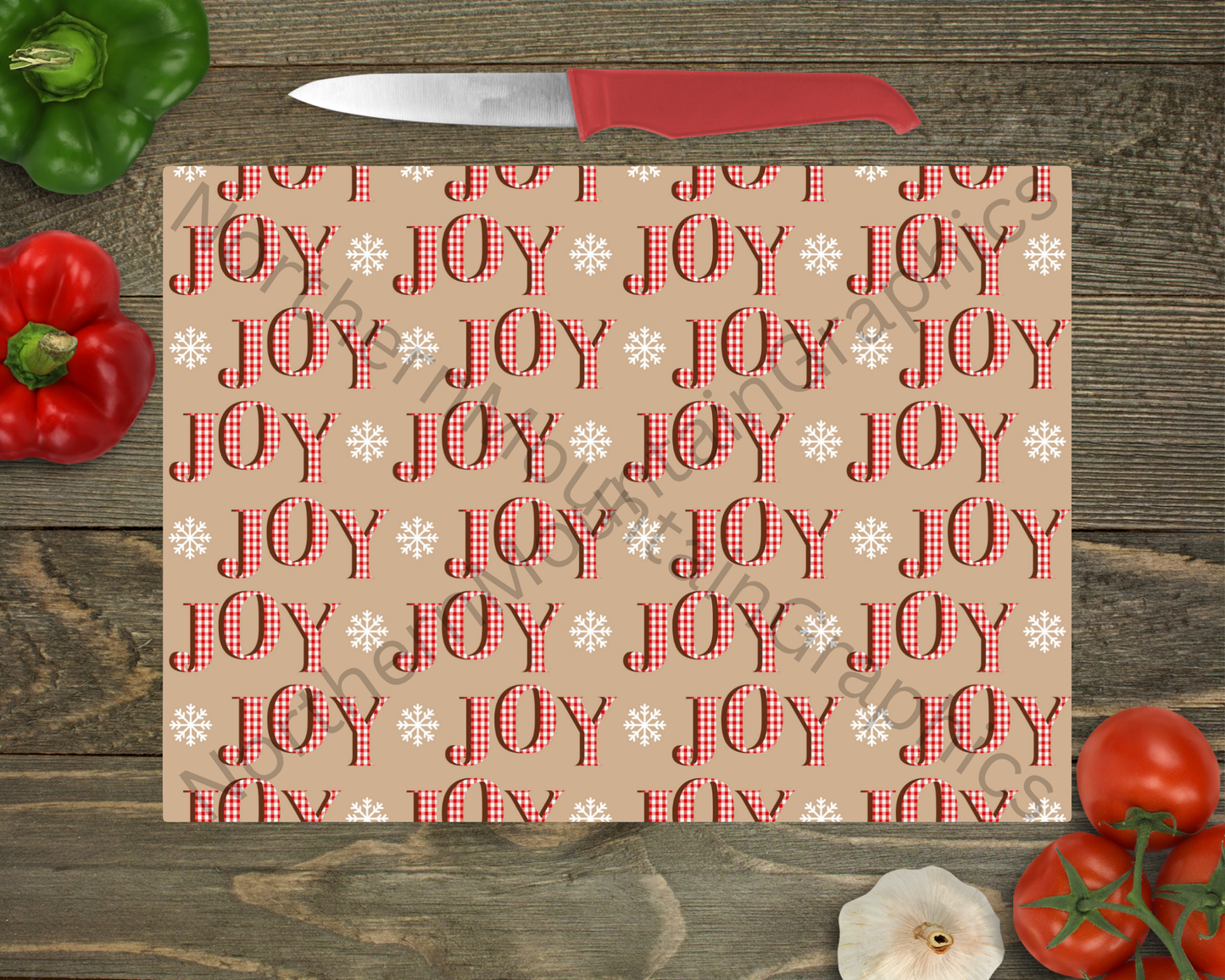 Glass Cutting Board Christmas