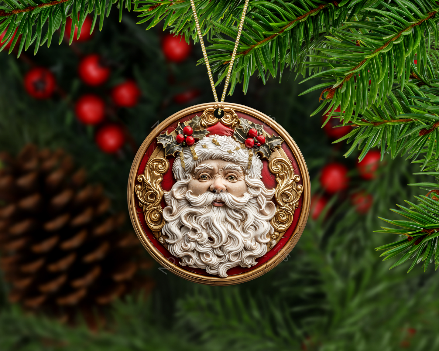 Santa Christmas Ornament