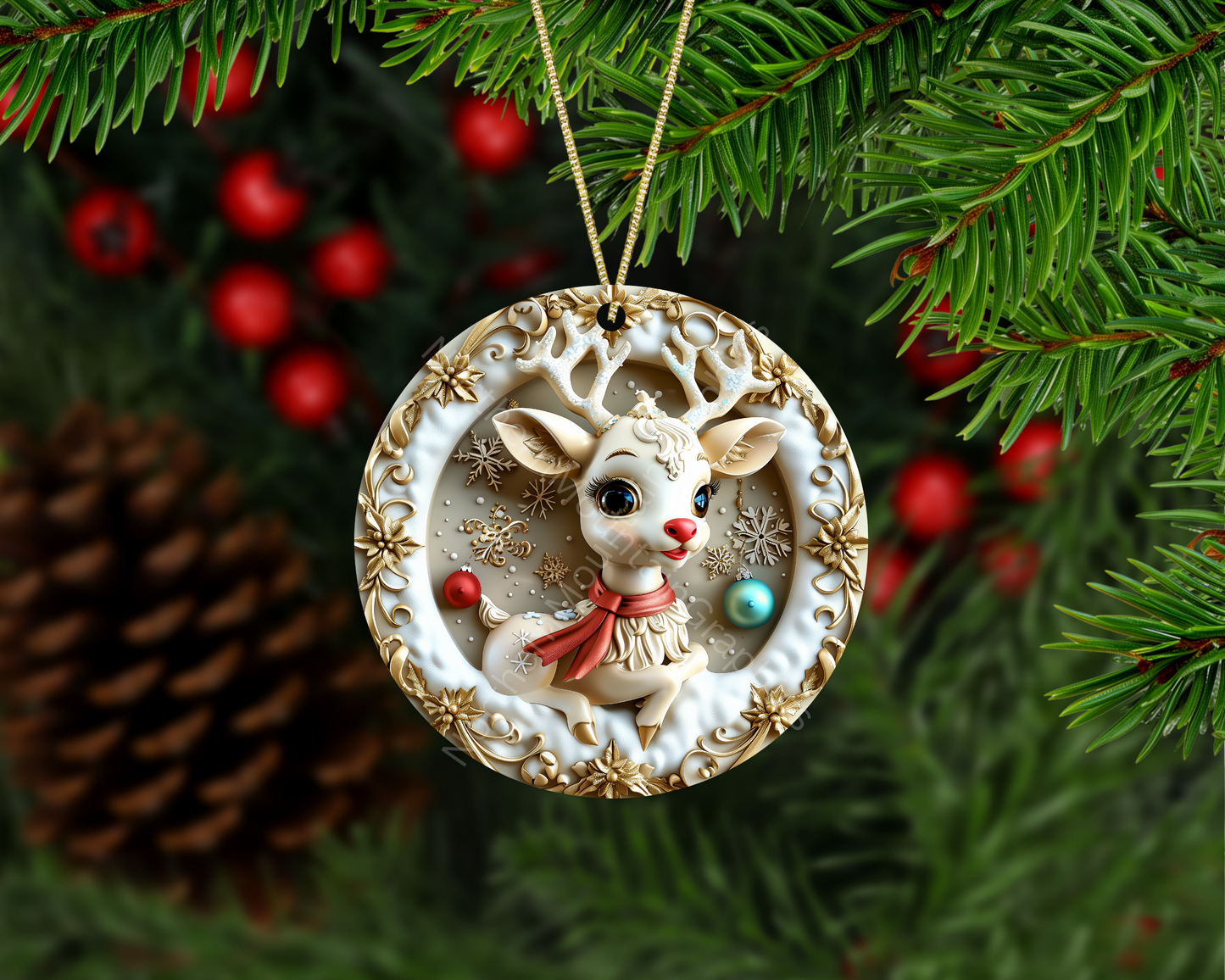 Baby Reindeer Christmas Ornament