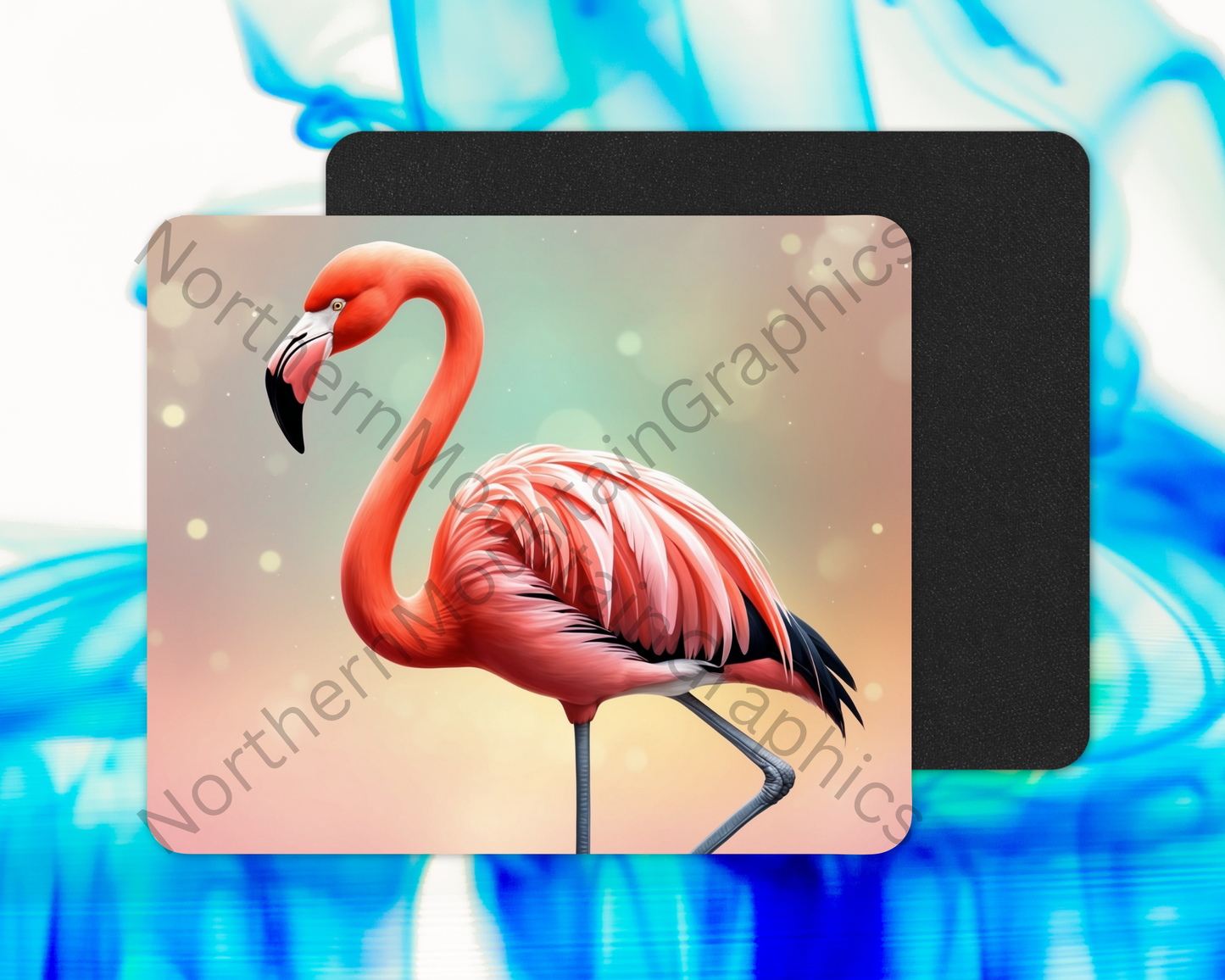 Dreamy Pastel Flamingo Mouse Pad