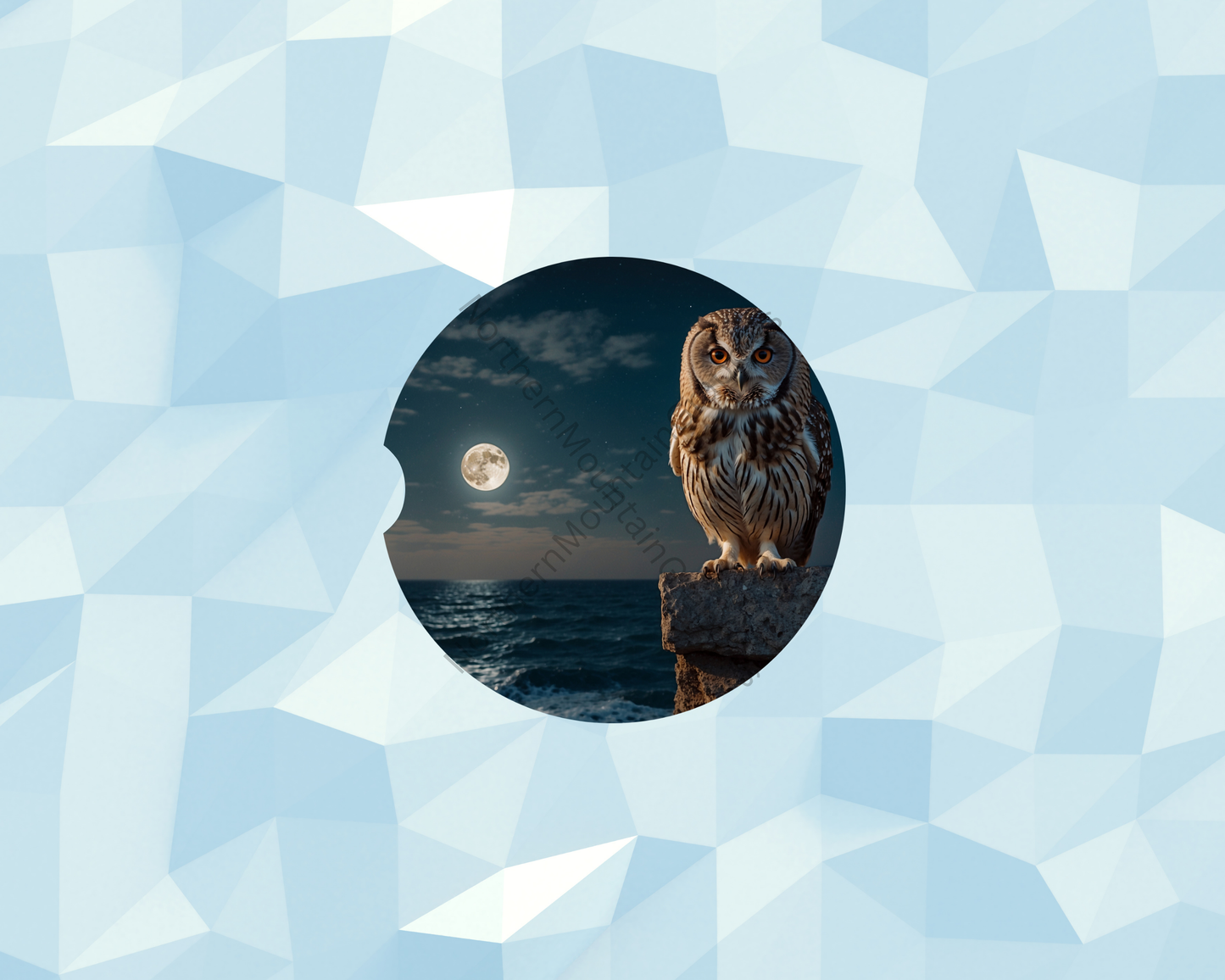 Seaside Moon Owl Car Coaster