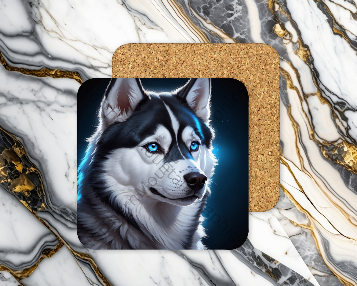 Square Coaster Dog