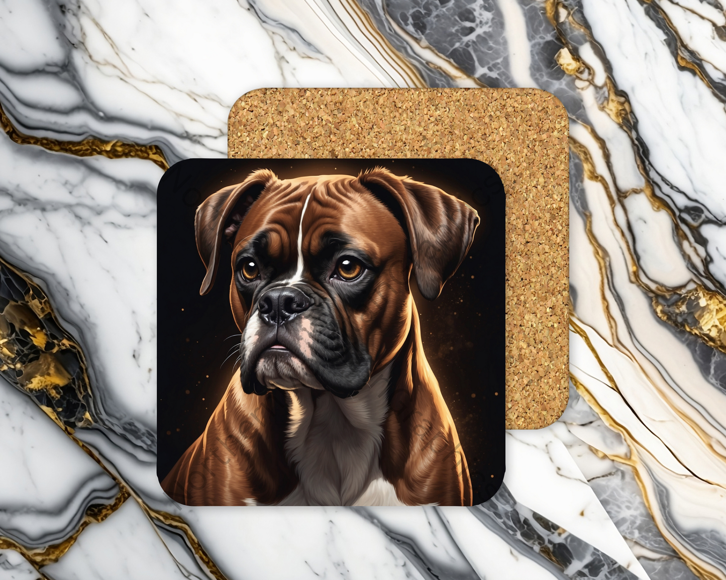 Square Coaster Dog