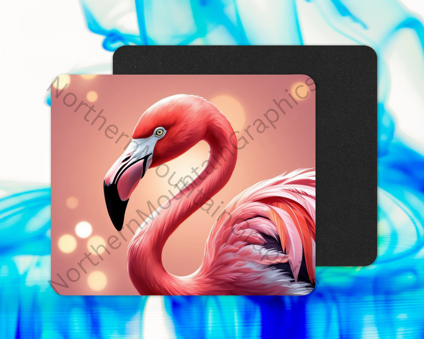 Rosy Glow Flamingo Mouse Pad