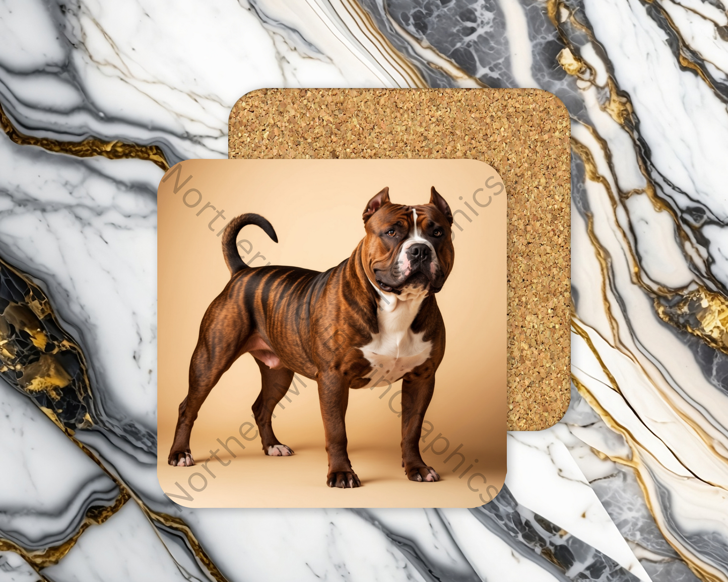Square Coaster Dog