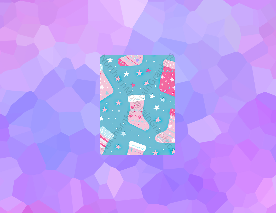 Pink Christmas Stocking Pattern Christmas Air Freshener