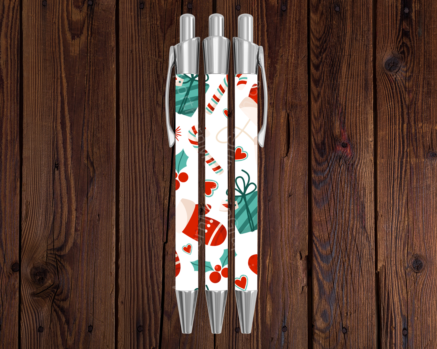 Cozy Gifts & Mittens Pattern Christmas Pen