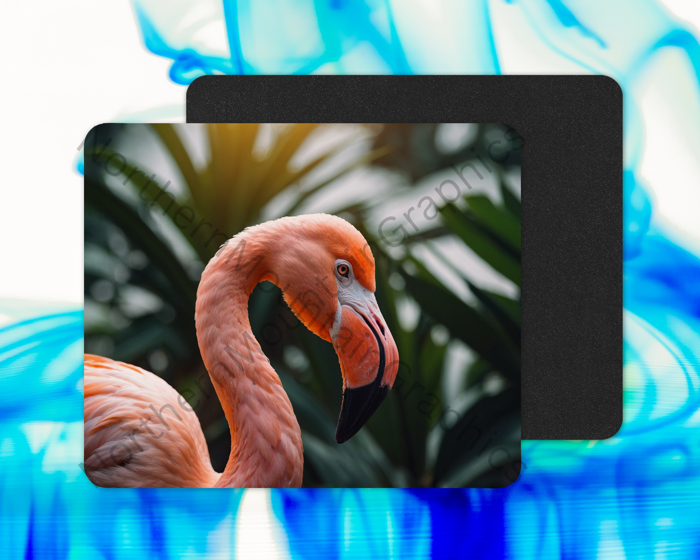 Warm Light Flamingo Mouse Pad
