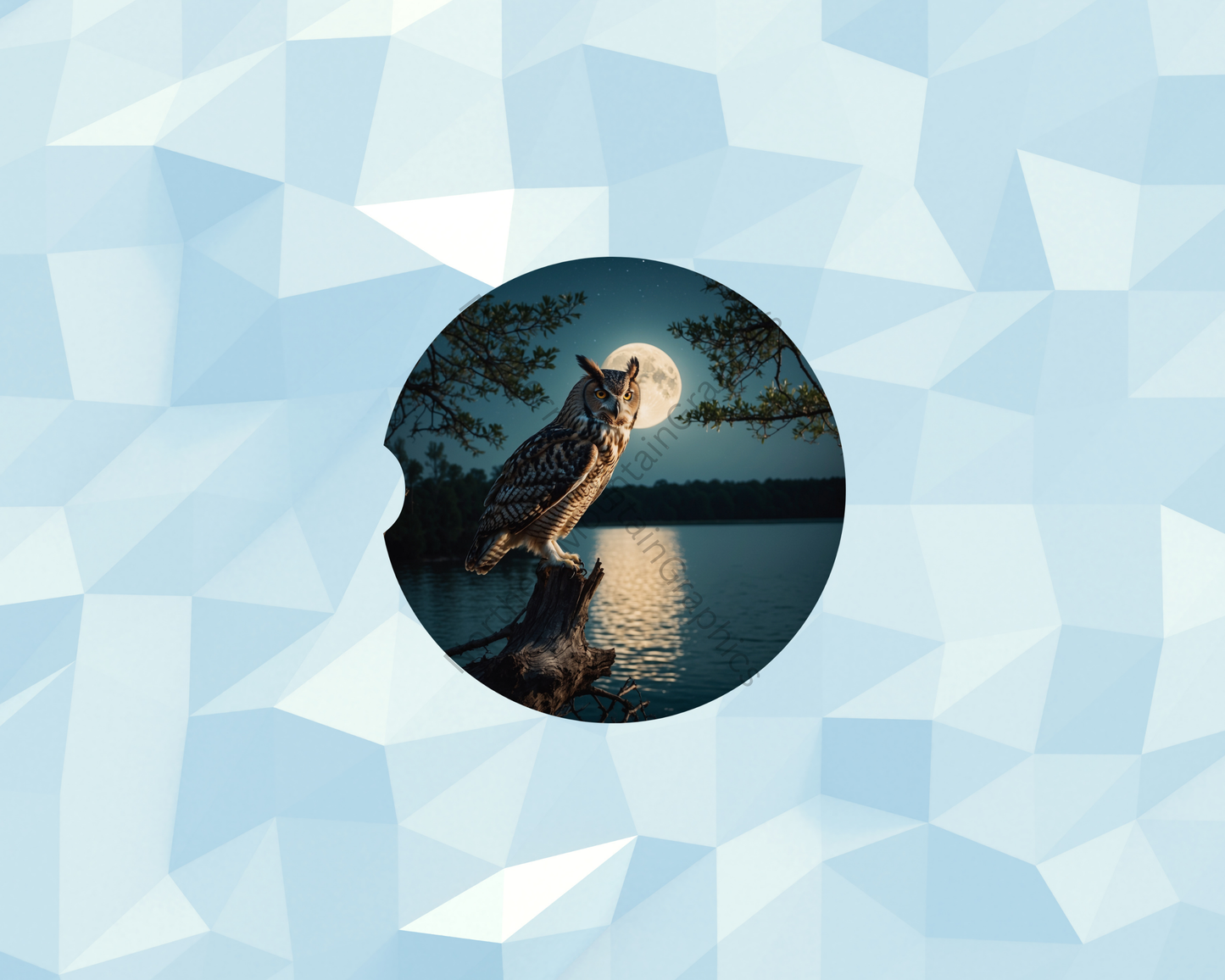 Moonlit Perch Owl Car Coaster