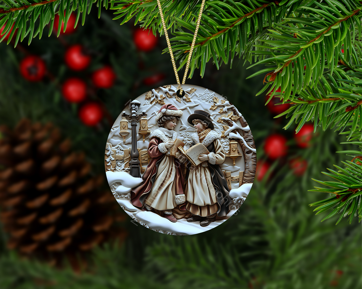 Victorian Winter Carolers Christmas Ornament