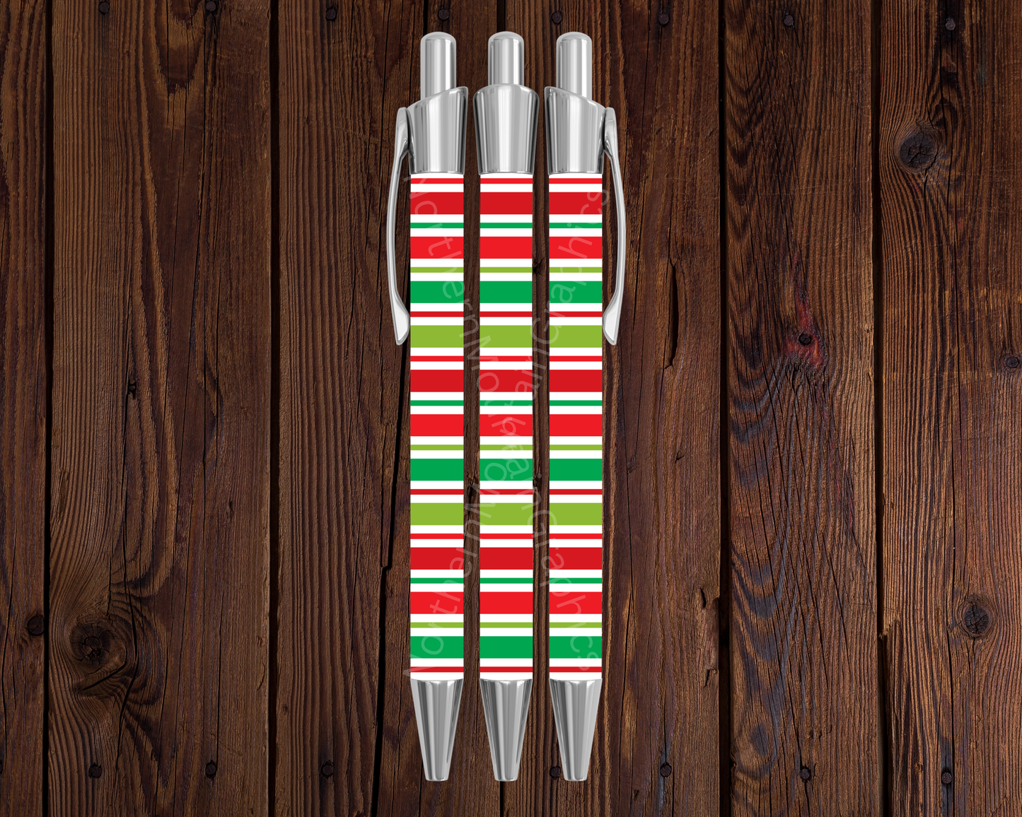 Holiday Stripe Mix Christmas Pen