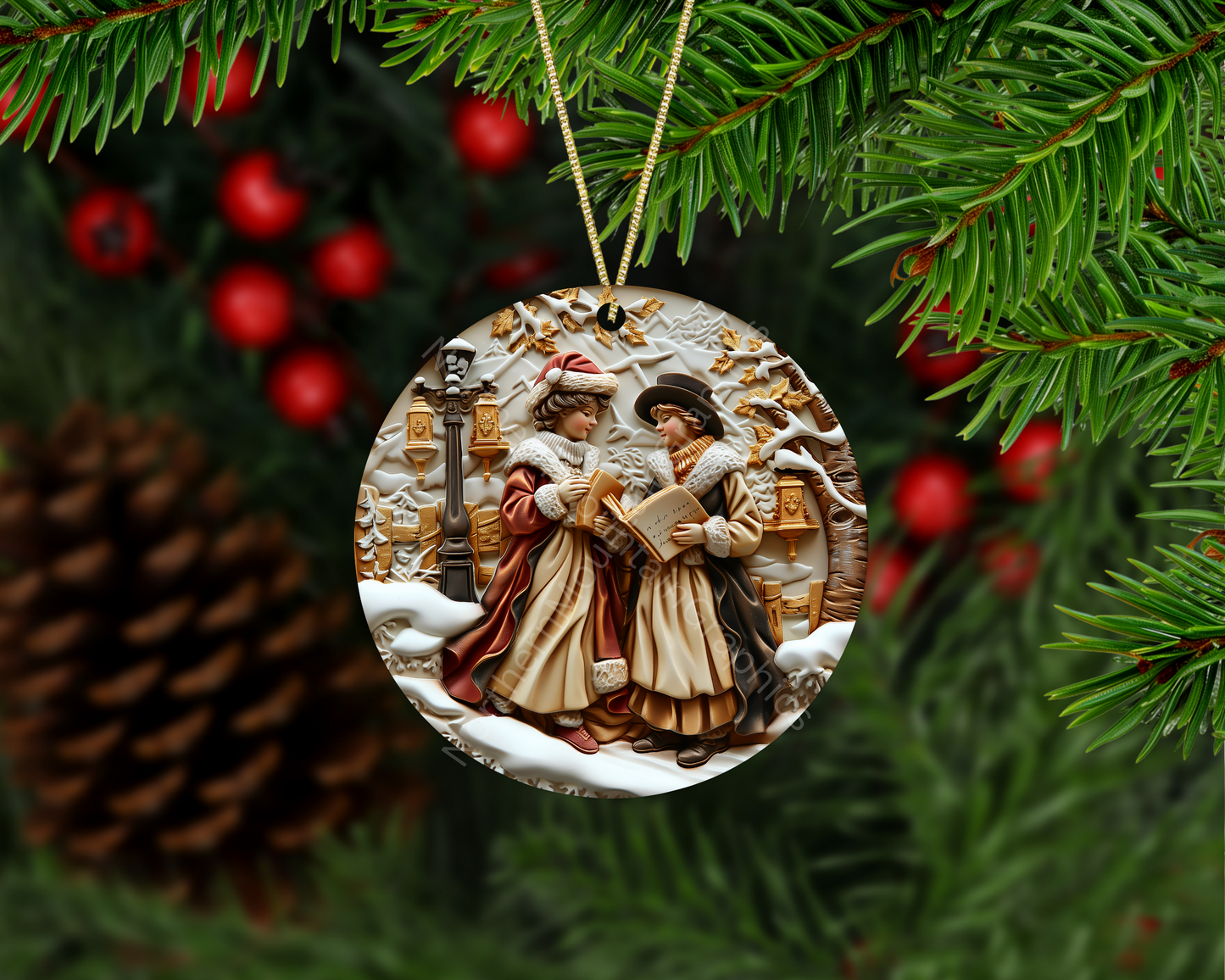 Victorian Christmas Carolers Christmas Ornament
