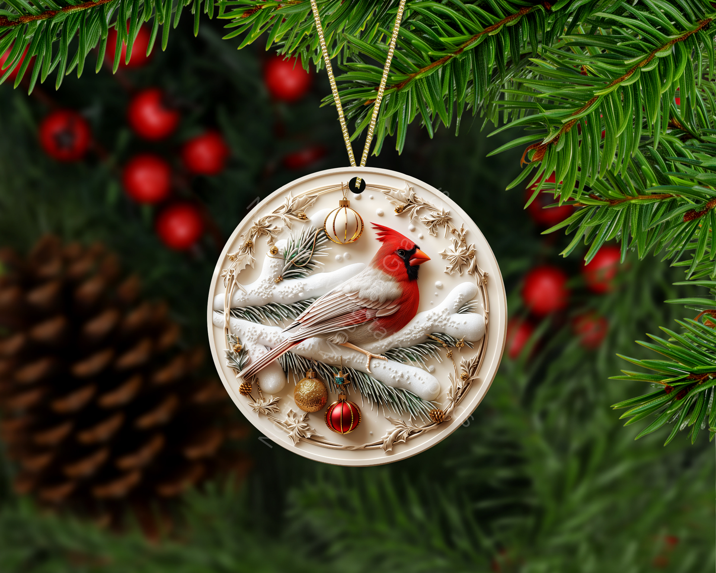 Classic Christmas Cardinal Christmas Ornament