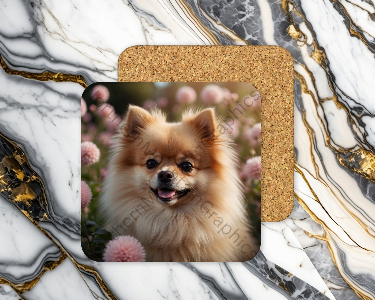 Square Coaster Dog