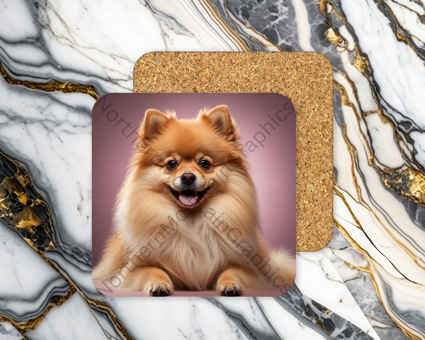 Square Coaster Dog