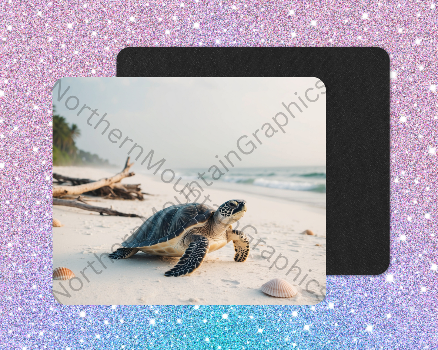 Driftwood Coast Sea Turtle Traveler Mouse Pad