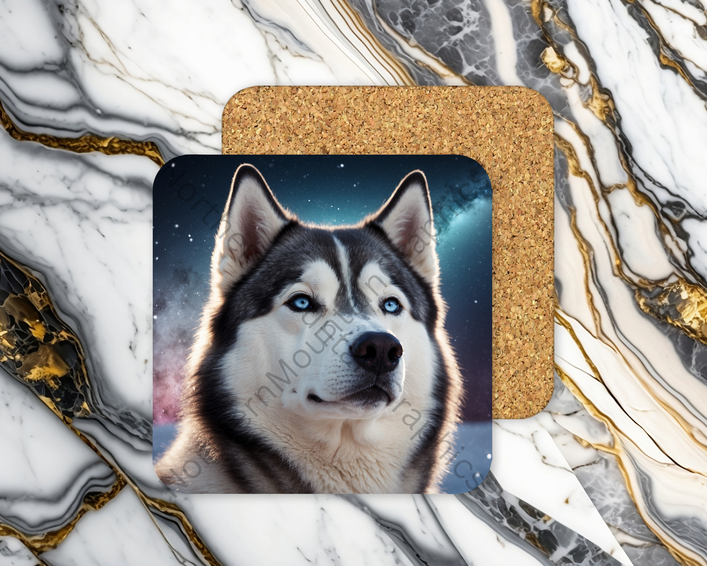 Square Coaster Dog